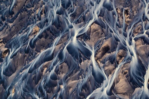 landscape aerial photo of a glacier in Island by Paul Lichte