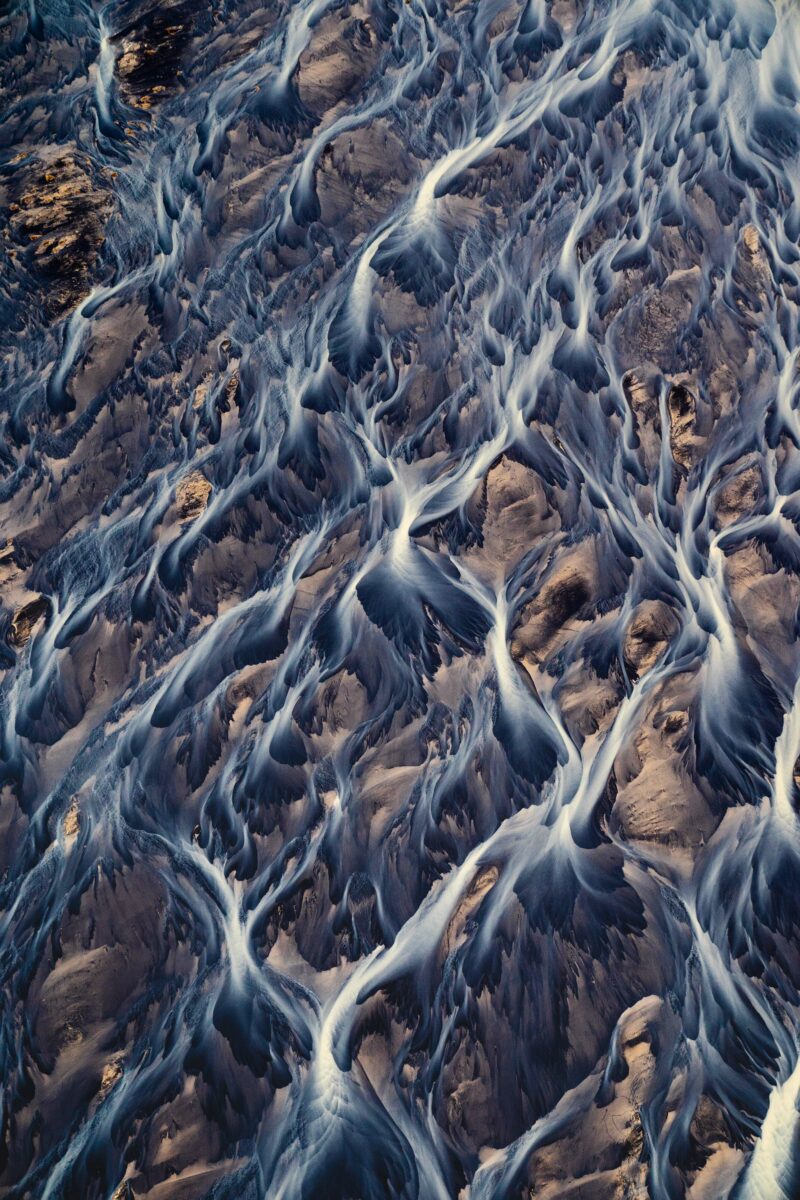 landscape aerial photo of a glacier in Island by Paul Lichte