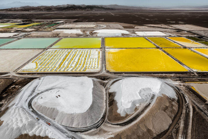 Landscape photography by Tom Hegen. Aerial view of lithium pools